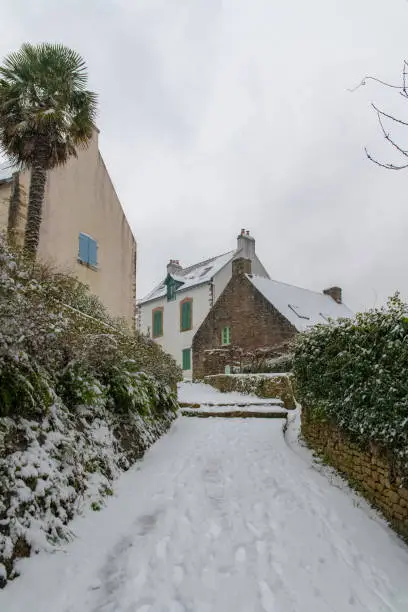 Photo of Brittany, Ile-aux-Moines under the snow