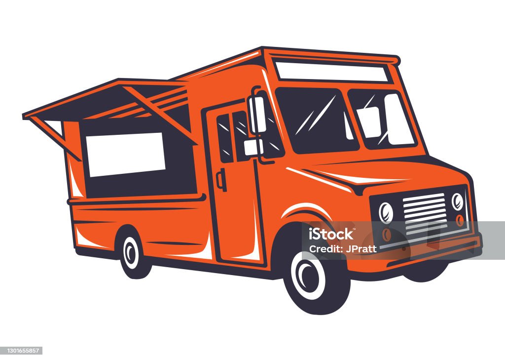 Food Truck Illustration Stock Illustration - Download Image Now - Food Truck,  Vector, Illustration - iStock