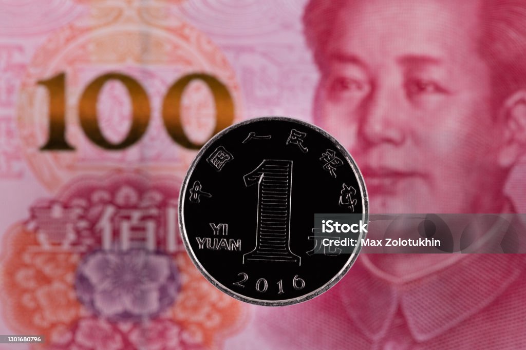 마오쩌둥 주석의 초상화가 새어 있는 100위안 지폐의 중국 위안 동전 1개 0명에 대한 스톡 사진 및 기타 이미지 - 0명 ...