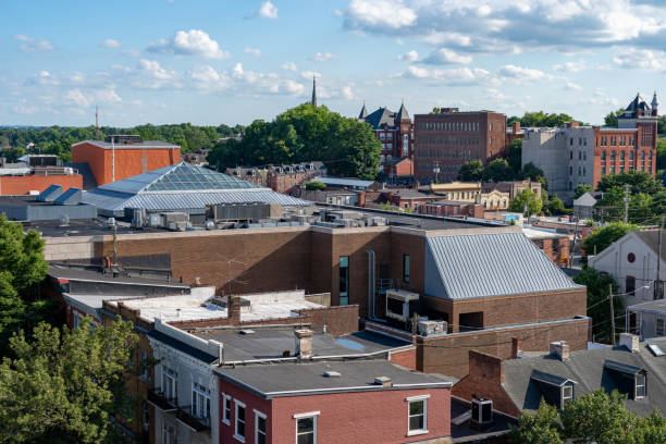 istock High Angle View of a City 1301680894