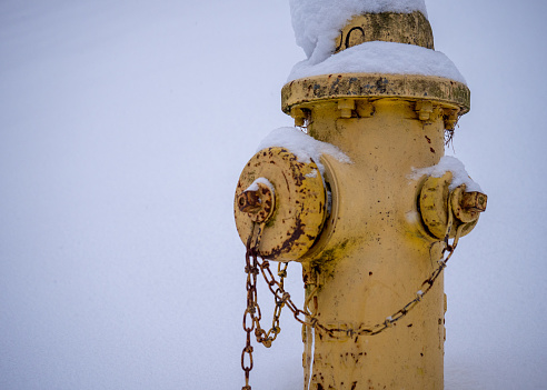 Frozen Fire Hydrant in the Winter