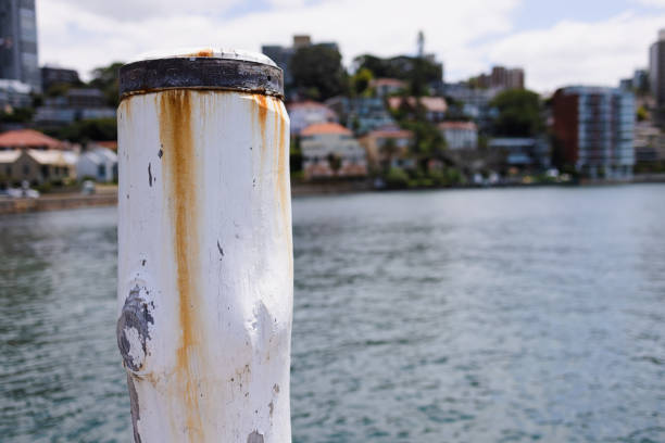 istock White wooden mooring post 1301692746