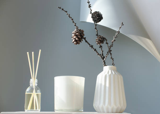 istock minimal style home decor. autumn or winter nordic design 1301701715