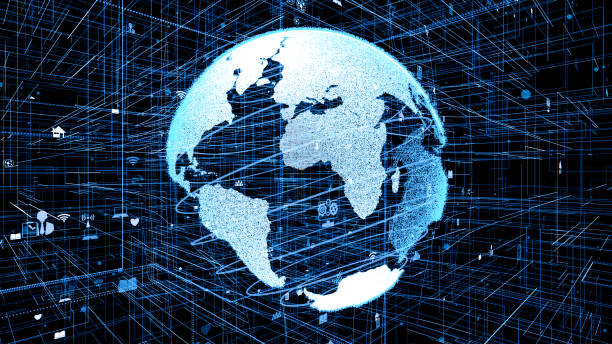 istock Global online internet network and internet of things IOT concept 1301704300