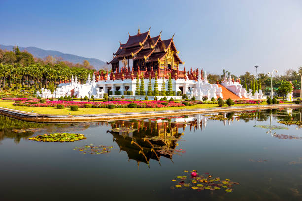 Free Picture Majestic Interior Of The Royal Park Rajapruek A Pavilion 