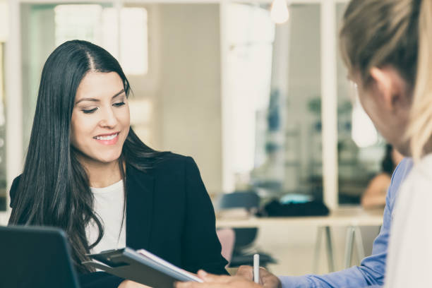 istock Successful consultant meeting with customers 1301710497