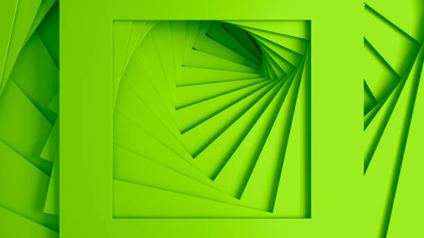 istock Abstract three-dimensional minimal white light texture of a set of straight square steps spiraling. 3D illustration 1301718597