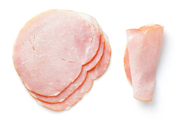 istock Smoked Pork Loin Isolated On White Background 1301726532