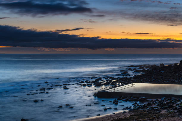 istock Clouds, sea pool and a dawn seascape 1301727713