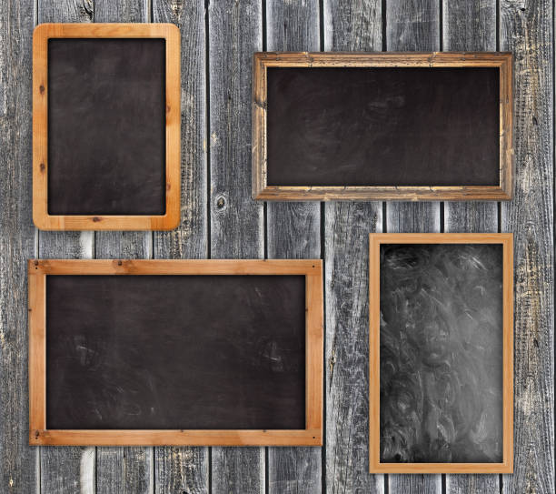 istock Chalkboards on the wood wall 1301735023