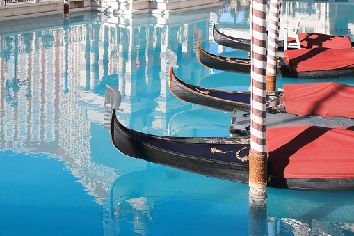 Beautiful gondolas in Venice, Italy