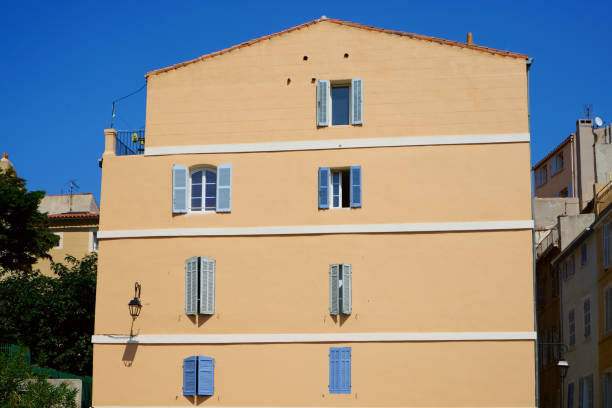 Old provence style building facade in Marseille