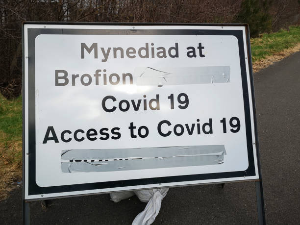 istock Sign leading to a NHS Covid-19 temporary mass vaccination centre. 1301743919