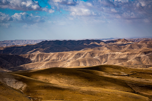 Judean desert looking towards Dead Sea