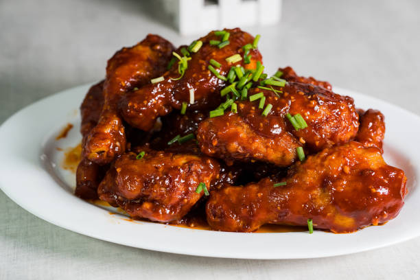 istock Korean yangnam crispy fried chicken with spring onion 1301754233