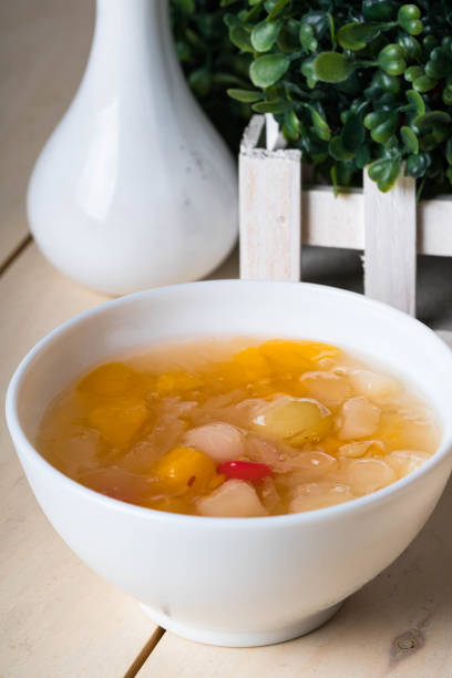 istock white fungus with fruit cocktail 1301755198