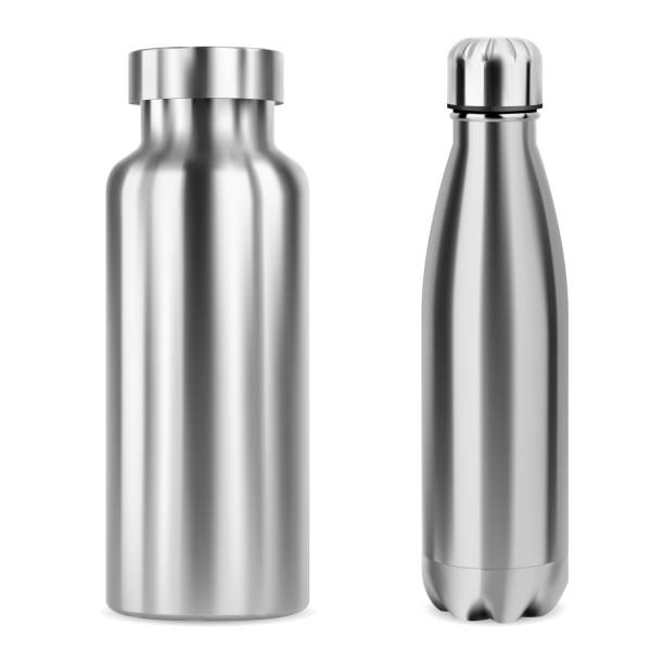istock Metal whater bottle. Stainless steel bottle mockup 1301756212