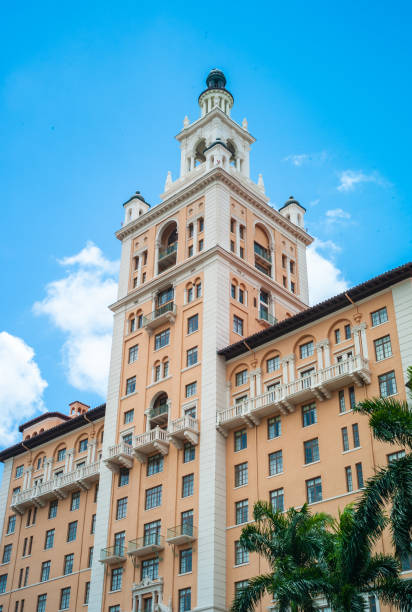 빌트모어 호텔 코럴 게이블스 마이애미, 플로리다 - coral gables hotel tourist resort building exterior 뉴스 사진 이미지