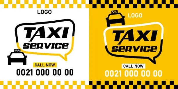 Vector illustration of Vector layout design template for taxi service. Can be adapt to Brochure, Annual Report, Magazine, Poster.