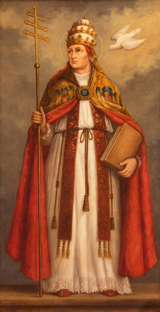 лондон - картина папы римского григория великого - st martins church стоковые фото и изображения