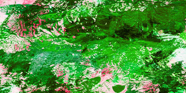 istock Abstract contemporary art paint illustration. Colorful artistic drawing art 1301768755