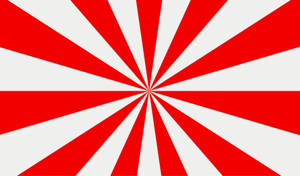 ilustrações de stock, clip art, desenhos animados e ícones de starburst japan flag colors - japan flag japanese flag white