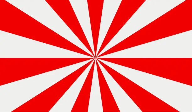 Vector illustration of Starburst Japan flag colors