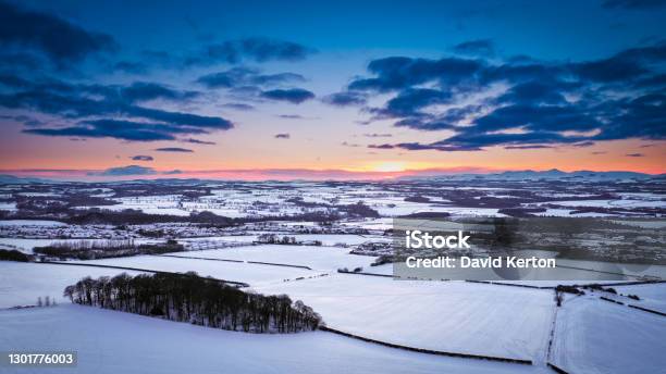 Snow Over Midlothian Stock Photo - Download Image Now - Midlothian - Scotland, Snow, Landscape - Scenery
