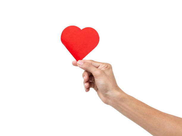 istock man hand holding red heart isolated on a white background with clipping path 1301777162