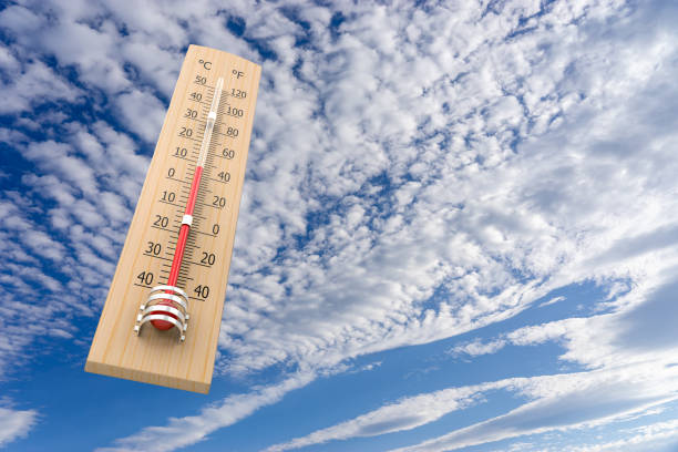 istock Thermometer against sky as a concept of ambient temperature. 3d rendering 1301777298