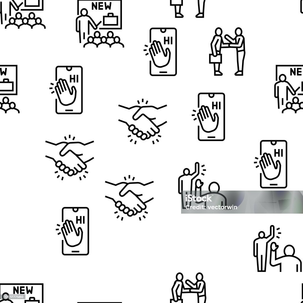 Pattern For Introduction Introduction Speech Vector Seamless Pattern Stock Illustration ...