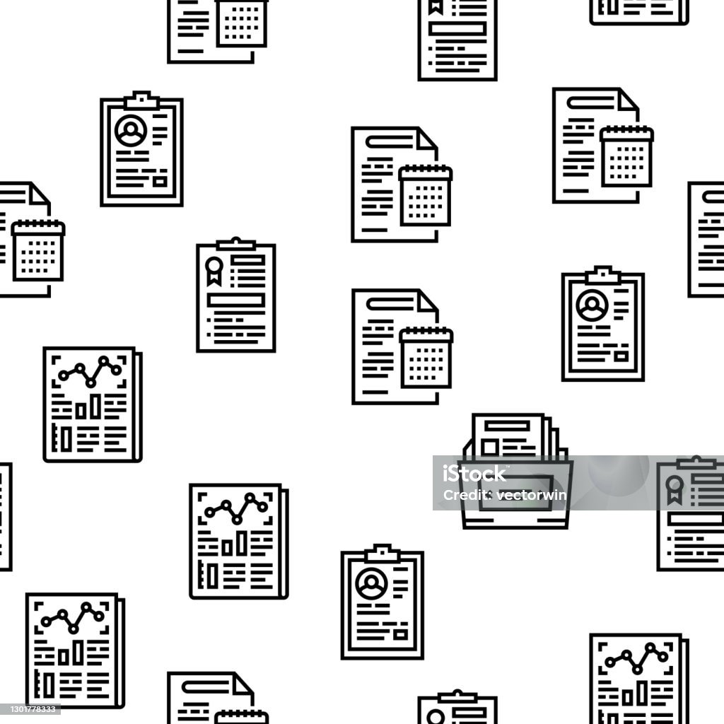 Reports Documentation Vector Seamless Pattern Stock Illustration ...
