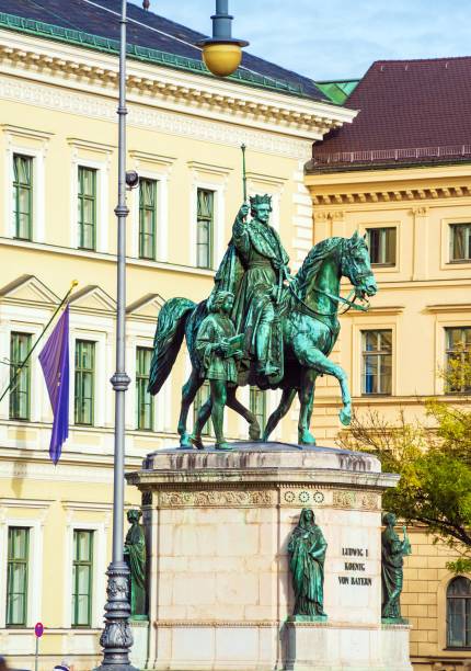 istock Equestrian statue of Ludwig I (1862) by Max von Widnmann at Odeonsplatz, Munich, Germany 1301782879