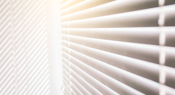 Modern plastic Shutter Jalousie in a room with shadow