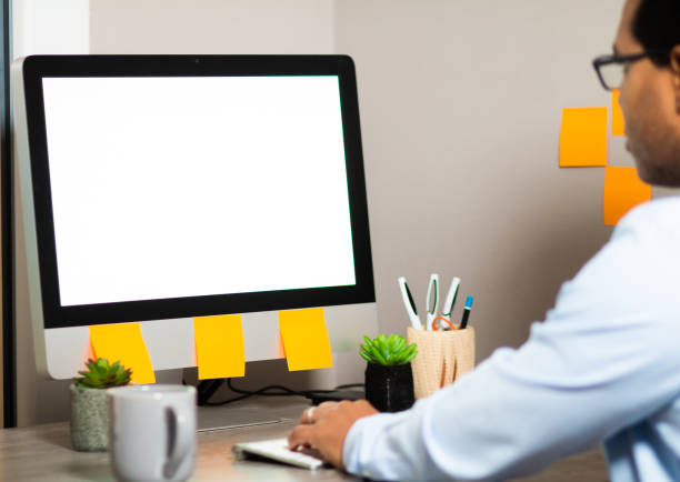 istock Male student working on computer. Entrepreneur using computer at home. Internet marketing, freelance work, work from home, online learning, concept study. Distance learning 1301790704