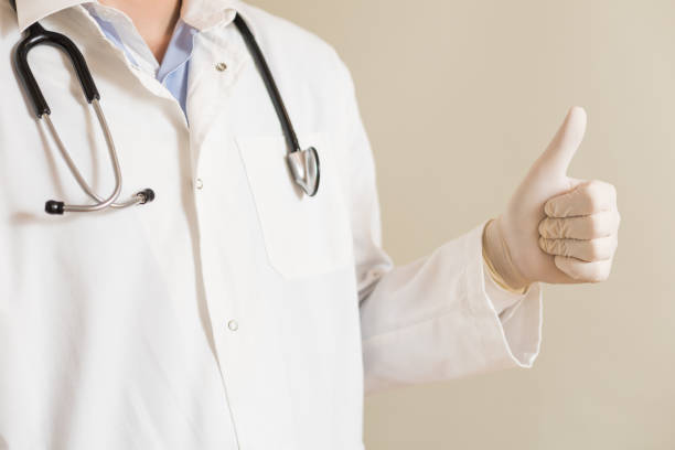 istock Male doctor showing thumb up 1301805282