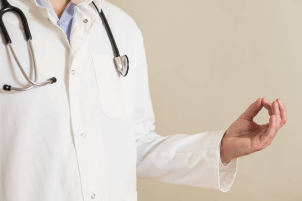 istock Male doctor meditating 1301805361