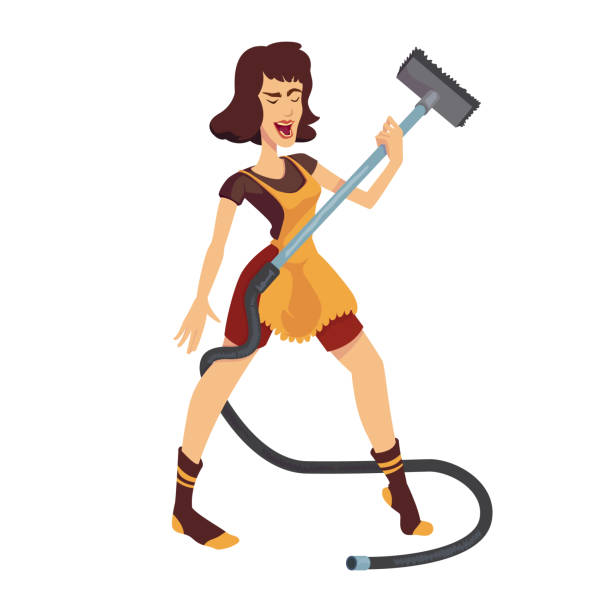 32 Humor Cleaning Vacuum Cleaner Women Illustrations & Clip Art - iStock