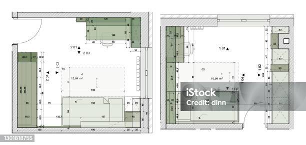 Architectural Plan Interior Blueprint Vector Illustration Stock ...