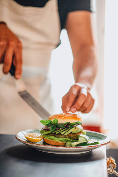 istock Healthy Vegan Chickpea Burger 1301819239
