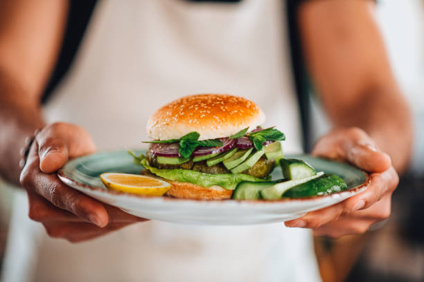 istock Healthy Vegan Chickpea Burger 1301821255