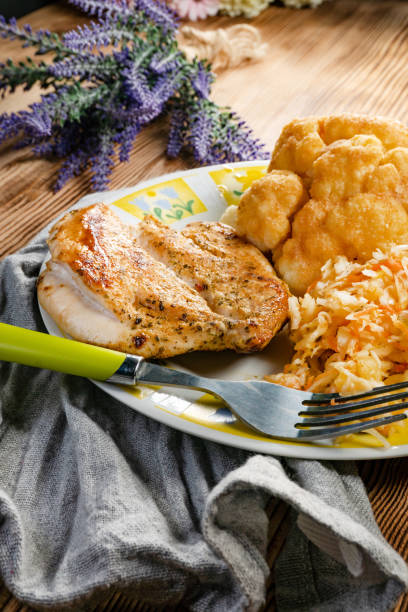 Fried chicken breast.
