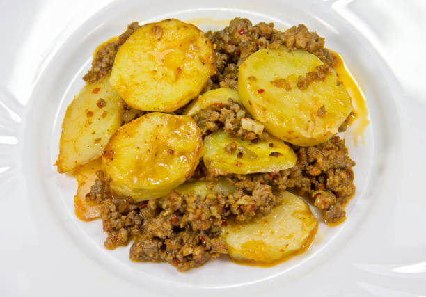 Meat and potato, beef, potato, Ground Beef, patates oturtma