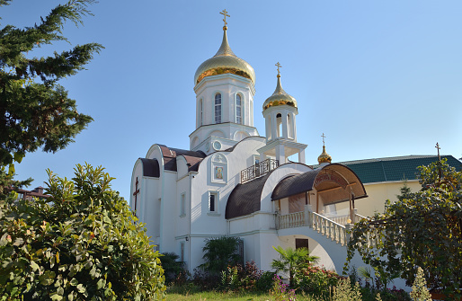 The Romanian Orthodox Patriarchal Cathedral is located on Dealul Mitropoliei in downtown Bucharest, Romania.