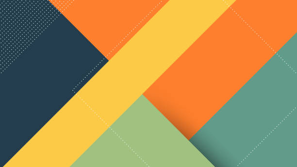 illustrazioni stock, clip art, cartoni animati e icone di tendenza di sfondo moderno astratto con stile papercut triangolare e colore pastello arancione - 3119