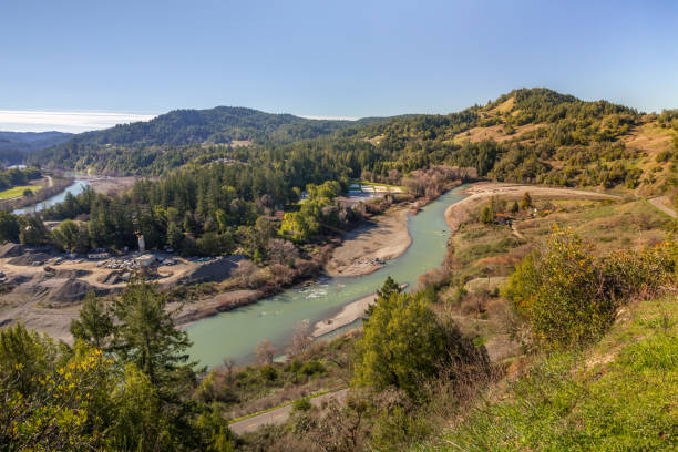 istock Beautiful view at Eel river from above. California, USA 1301853424