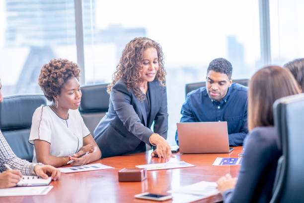istock Diverse group of businesspeople collaborating 1301856270