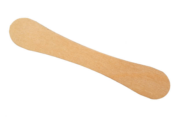 istock Wooden ice cream stick on white background 1301860428