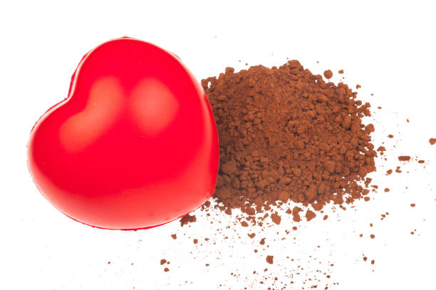 istock Cocoa powder with red heart 1301860679
