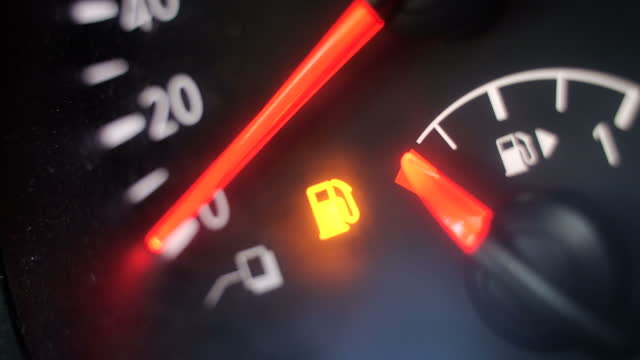 Empty fuel tank in the car-increase in fuel prices-b roll